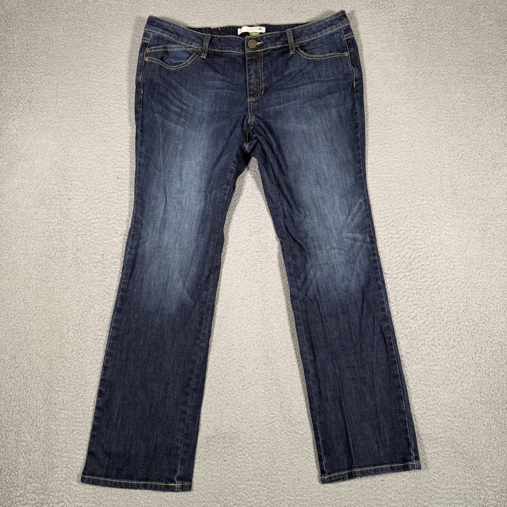 Route 66 Jeans Womens 17/18 36x31 Blue Straight Fit Denim Casual Preppy 5 Pocket